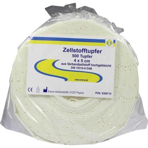 ERENA Zellstofftupfer 4x5 cm 500 St Tupfer Produktbild