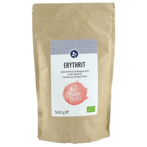 Erythrit Bio Zuckerersatz Feinkörnig 500 g Pulver Produktbild