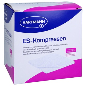 ES-KOMPRESSEN steril 10x10 cm 12fach Großpackung Produktbild