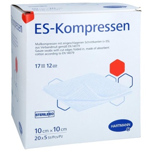 ES-Kompressen steril 10x10 cm Großpackung, 20X5 St Kompressen Produktbild
