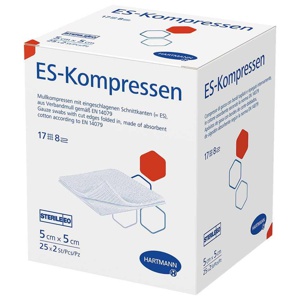 ES-KOMPRESSEN steril 5x5 cm 8fach Produktbild