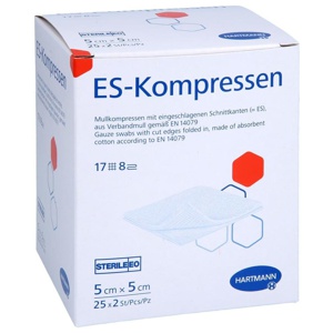 ES-KOMPRESSEN steril 5x5 cm 8fach Produktbild