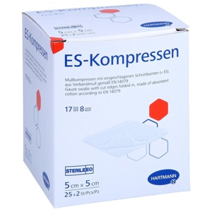 ES-KOMPRESSEN steril 5x5 cm 8fach Produktbild