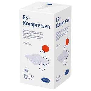ES-KOMPRESSEN unsteril 10x10 cm 16fach Produktbild
