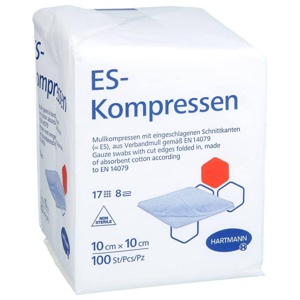 ES-KOMPRESSEN unsteril 10x10 cm 8fach Produktbild