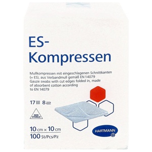 ES-Kompressen unsteril 10x10 cm 8fach Produktbild