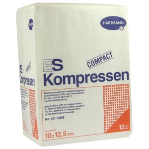 Es-kompressen unsteril 10x12,5 cm 12fach Produktbild