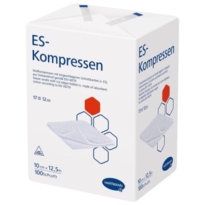 ES-KOMPRESSEN unsteril 10x12,5 cm 12fach Produktbild