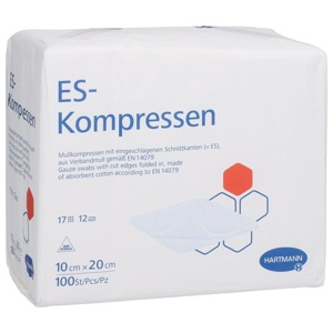 ES-KOMPRESSEN unsteril 10x20 cm 12fach Produktbild