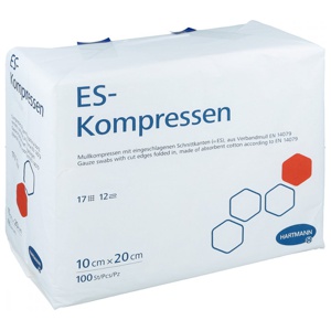 ES-Kompressen unsteril 10x20 cm 12fach Produktbild