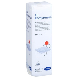 ES-KOMPRESSEN unsteril 5x5 cm 12fach Produktbild