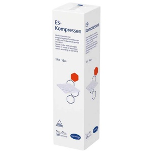 ES-Kompressen unsteril 5x5 cm 16fach, 100 St Kompressen Produktbild