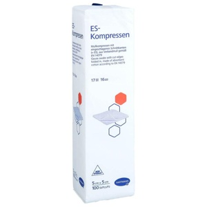 ES-KOMPRESSEN unsteril 5x5 cm 16fach Produktbild