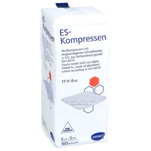 ES-KOMPRESSEN unsteril 5x5 cm 8fach Produktbild