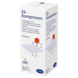 ES-KOMPRESSEN unsteril 5x5 cm 8fach Produktbild