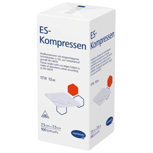 ES-KOMPRESSEN unsteril 7,5x7,5 cm 12fach Produktbild