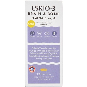 Eskio3 Brain & Bone Omega 3, 6, 9 - 120 kapsler produktbillede
