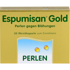 ESPUMISAN Gold Perlen gegen Blähungen Produktbild