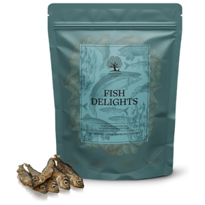 Essential Foods Delights Skarpsill Torkat Hundgodis 90 g produkt bild