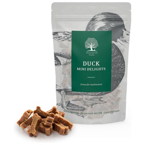 Essential Foods Duck Mini Delights Hundgodis 100 g produkt bild