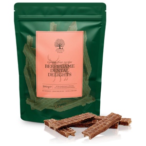 Essential Foods Grain Free Delights Dentaltugg Nöt & Vilt 200 g produkt bild