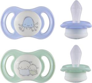 Esska Happy Mini Glow 0+m Silikon Blå 2-pack produkt bild