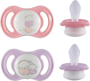 Esska Happy Mini Glow 0+m Silikon Rosa 2-pack produkt bild