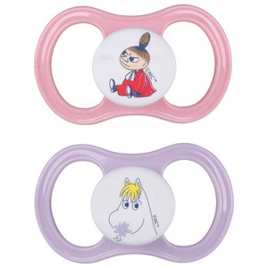 Esska Happy Muminedition Napp + 4 månader 2-pack Rosa/lila produkt bild