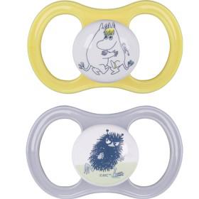 Esska Happy Muminedition Napp + 4 månader 2-pack gul/grå produkt bild