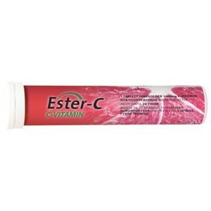 Ester C-Vitamin 1000 mg Brusetabletter Appelsin 20 stk produktbilde