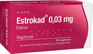 Estrokad, vagitorium 0,03 mg 30 st produkt bild