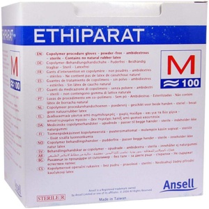 Ethiparat Untersuchungshandschuhe steril mittel M3345, 100 St Handschuhe Produktbild