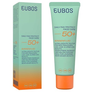 EUBOS DAILY RAY PROTECT FACE CARE 50+ SONNENFLUID 50 ml Tagescreme Produktbild