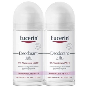 Eucerin Deodorant Roll-on 0% Aluminium Doppelpack, 2X50 ml Flüssigkeit Produktbild