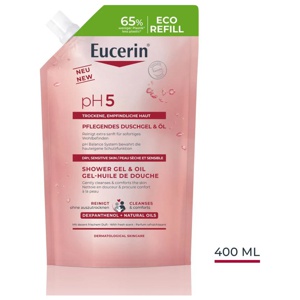 Eucerin pH5 Shower Gel & Oil Refill 400 ml produkt bild