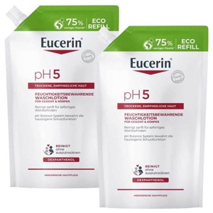 Eucerin pH5 Waschlotion empfindliche Haut, 2x750 ml Duschgel Produktbild