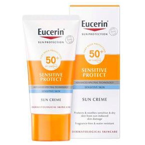 Eucerin Sun Face Sensitive Protect Cream SPF50+ - 50 ml. produktbillede