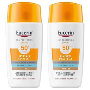 Eucerin Sun Fluid Hydro Protect Face mittel LSF50 +, 2x50 ml Creme Produktbild