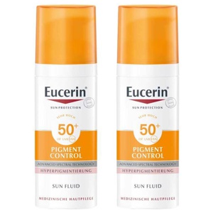 Eucerin Sun Fluid Pigment Control LSF 50 +, 2x50 ml Creme Produktbild