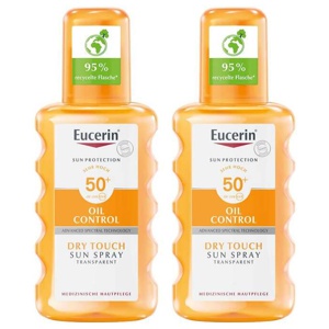 Eucerin Sun Oil Control Body transparent Spray LSF 50 +, 2x200 ml Spray Produktbild