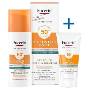 EUCERIN Sun Oil Control tinted Creme LSF 50+ hell Produktbild