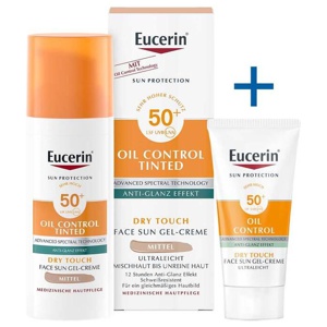 EUCERIN Sun Oil Control tinted Creme LSF 50+ mitt. Produktbild