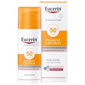 Eucerin Sun Fluid Pigment Control LSF 50 +, 50 ml Creme Produktbild