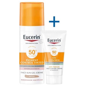EUCERIN Sun Fluid Pigment Control mittel LSF 50+ Produktbild