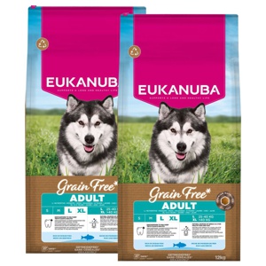 Eukanuba Grain Free Adult Large & Giant Breed Sea Fish - Ekonomipack: 2 x 12 kg produkt bild
