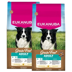 Eukanuba Grain Free Adult Small & Medium Chicken - 12 kg produkt bild
