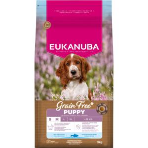 Eukanuba Grain Free Puppy Small & Medium Breed Sea Fish - Ekonomipack: 2 x 3 kg produkt bild