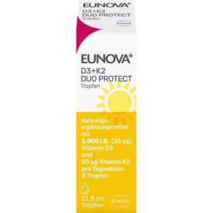 EUNOVA DuoProtect D3+K2 1000 I.E./50 μg Tropfen Produktbild