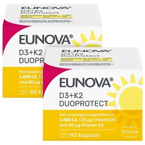 EUNOVA DuoProtect D3+K2 1000 I.E./80 μg Kaps.Kombi Produktbild