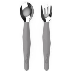 Everyday Baby Bestick Rostfritt Stål och Silikon Quiet Grey produkt bild